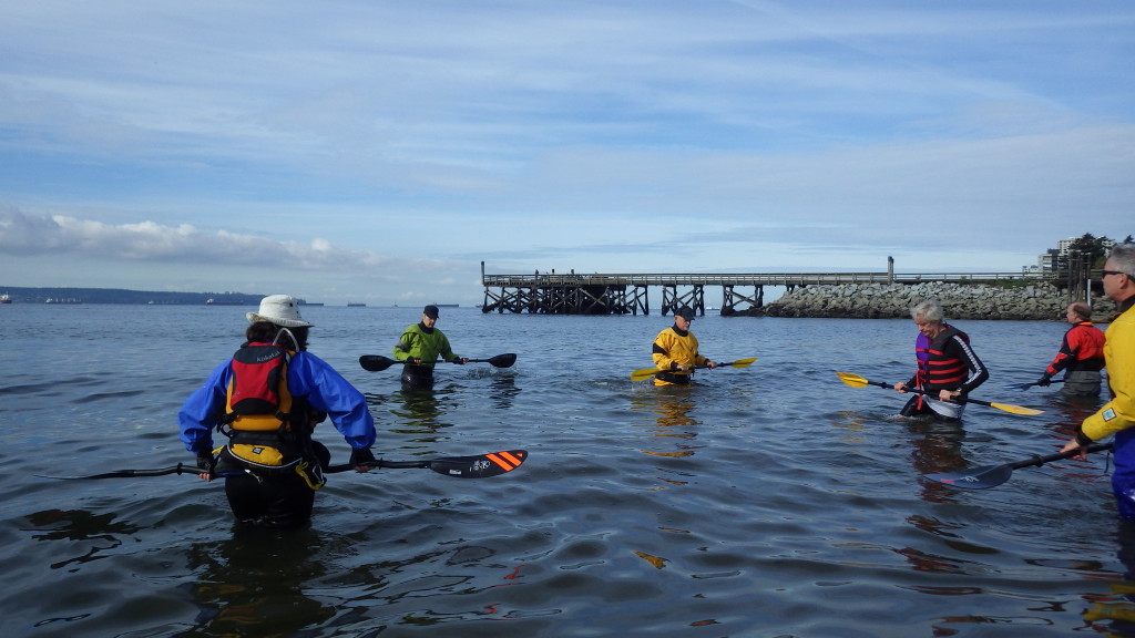 kayak rescue practice in Vancouver